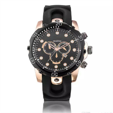 Men Quartz Watch Rubber Strap High Quality Chronograph Sport Watches Wristwatch