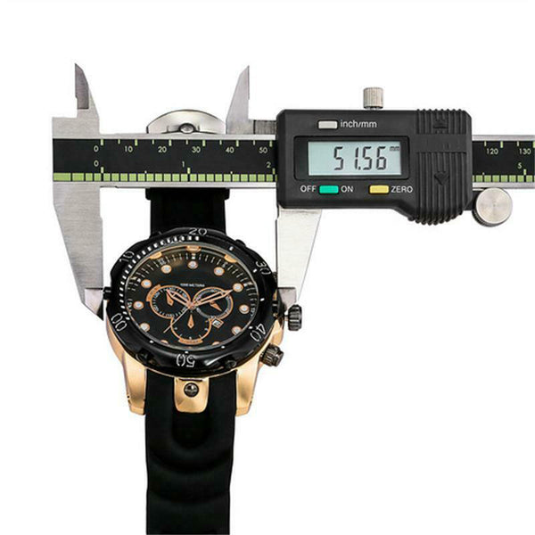 Men Quartz Watch Rubber Strap High Quality Chronograph Sport Watches Wristwatch