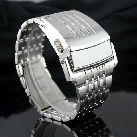 High Tech Attractive Men Digital Big Wrist Watch LED Display for Iron Man Style