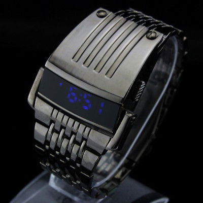 High Tech Attractive Men Digital Big Wrist Watch LED Display for Iron Man Style