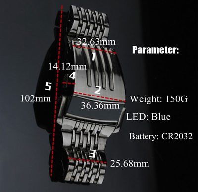 High Tech Attractive Men Digital Big Wrist Watch LED Display for Iron Man Style