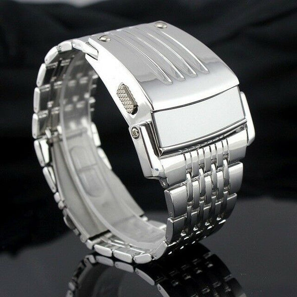 High Tech Attractive Men Digital Big Wrist Watch LED Display for Iron Man Style