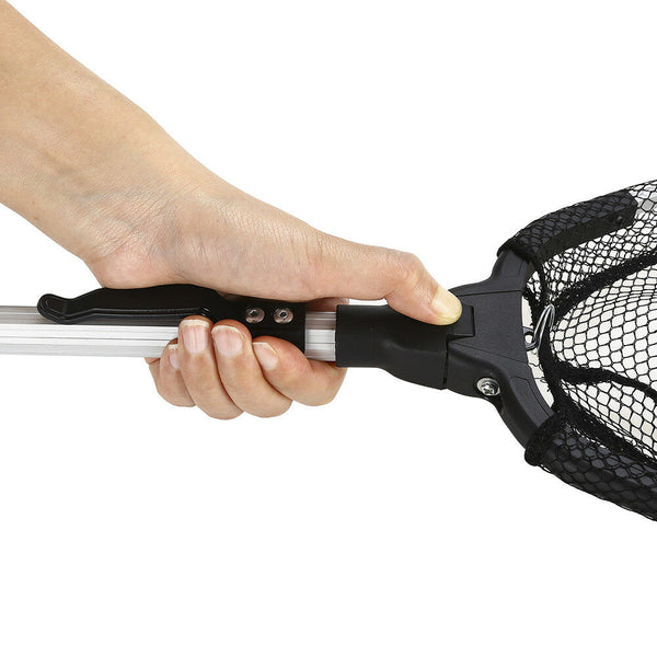 Portable Triangular Folding Fishing Landing Net w/ Pole Rod 2 Meters Catch Fish
