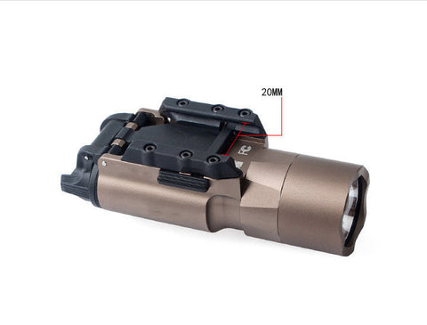 Ultra Bright LED Aluminum Flashlight 20mm Picatinny rail Tactical Light Tan