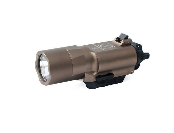 Ultra Bright LED Aluminum Flashlight 20mm Picatinny rail Tactical Light Tan