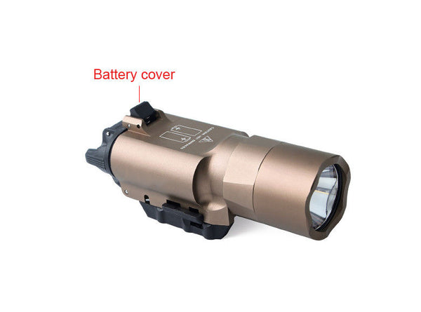 Ultra Bright LED Aluminum Flashlight 20mm Picatinny rail Tactical Light Tan
