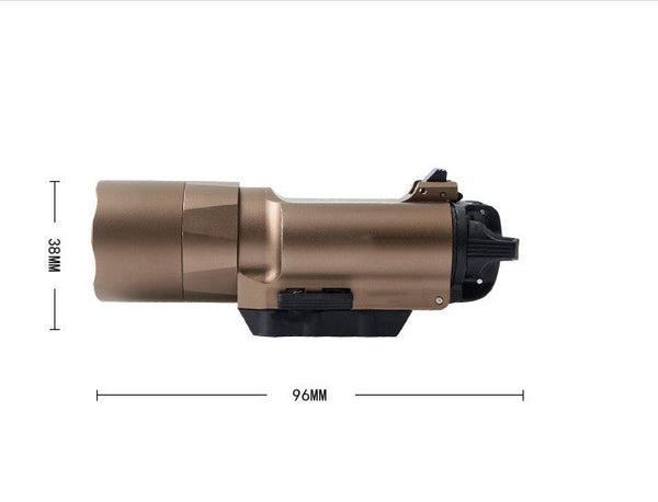 Ultra Bright LED Aluminum Flashlight 20mm Picatinny rail Tactical Light Tan