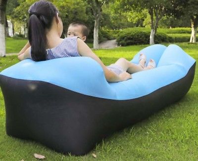 Camping Lazy Bed Laybag Sleeping Bag Inflatable Air Sofa Portable Beach Lounger