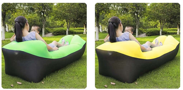 Camping Lazy Bed Laybag Sleeping Bag Inflatable Air Sofa Portable Beach Lounger