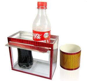 Zig Zag Coco Cola Bottle in Clear box Stage Magic Perform Magician Lifelike