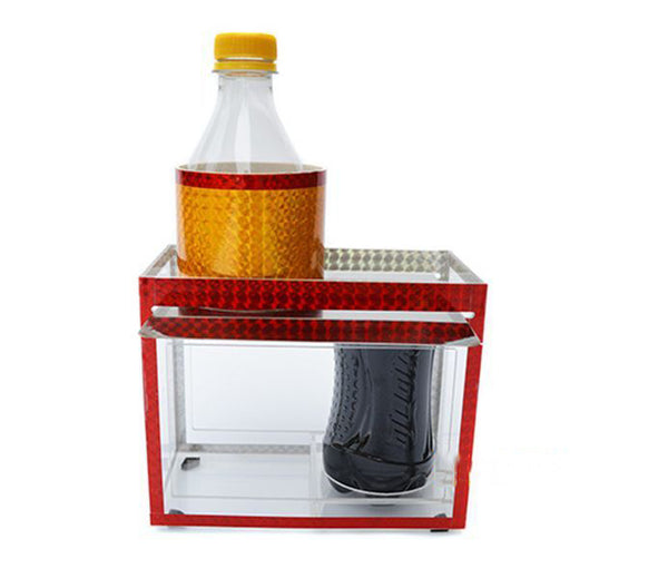 Zig Zag Coco Cola Bottle in Clear box Stage Magic Perform Magician Lifelike