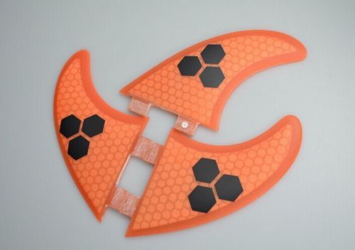 Surfboard Surfing Fin FCS AM-2 Hexcore HoneyComb Surfboard fins 3 PCS SET ORANGE