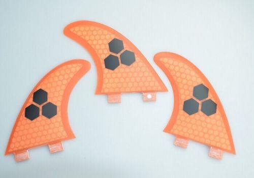 Surfboard Surfing Fin FCS AM-2 Hexcore HoneyComb Surfboard fins 3 PCS SET ORANGE
