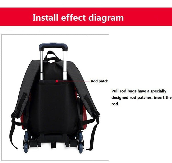 Foldable Pull Rod Bracket Roll Cart Trolley School kids Student Climbing stair