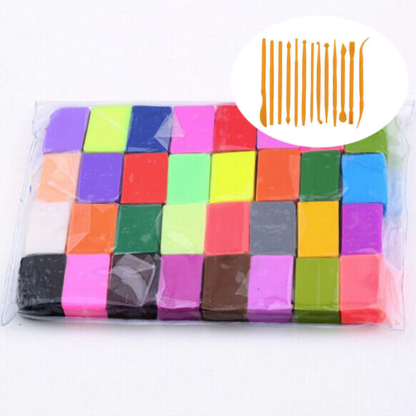 36 Mixed Color Set Oven Bake Fimo Polymer Hand Made Soft Clay Modelling Moulding DIY