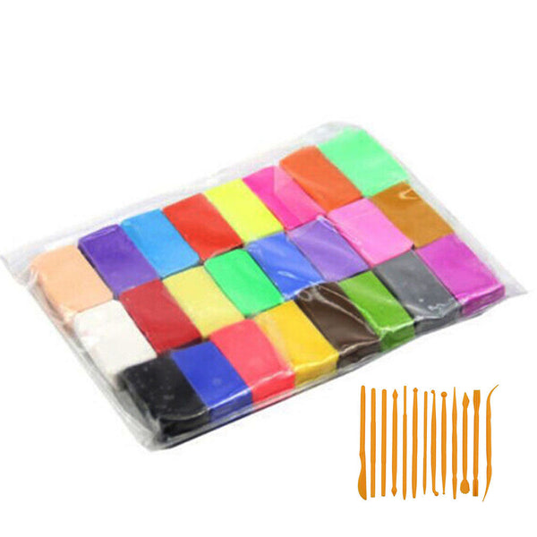 36 Mixed Color Set Oven Bake Fimo Polymer Hand Made Soft Clay Modelling Moulding DIY