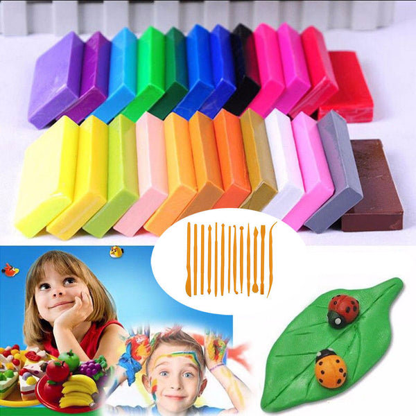 36 Mixed Color Set Oven Bake Fimo Polymer Hand Made Soft Clay Modelling Moulding DIY