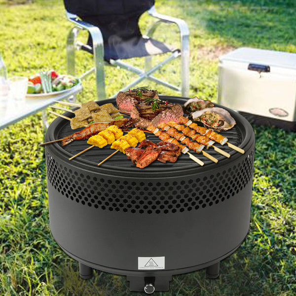 Portable Grill BBQ Stove Charcoal Smokeless Outdoor Camping Barbecue Oven Smoker