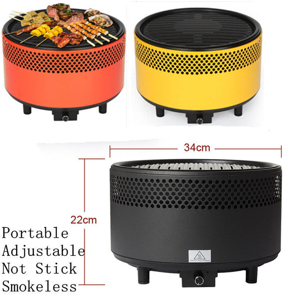 Portable Grill BBQ Stove Charcoal Smokeless Outdoor Camping Barbecue Oven Smoker