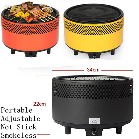 Portable Grill BBQ Stove Charcoal Smokeless Outdoor Camping Barbecue Oven Smoker