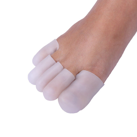 5 Pairs Gel Silicone Soft Toe Cap Protector Cover Corn Blisters Foot Pain Relief