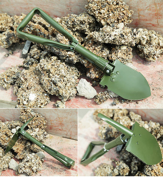 Military Foldable Camping Shovel Tool Steel Spade Garden Survival Emergency Tool