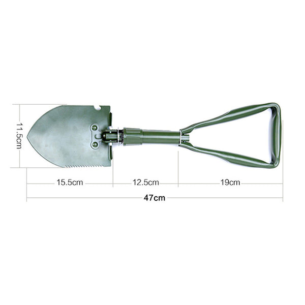 Military Foldable Camping Shovel Tool Steel Spade Garden Survival Emergency Tool