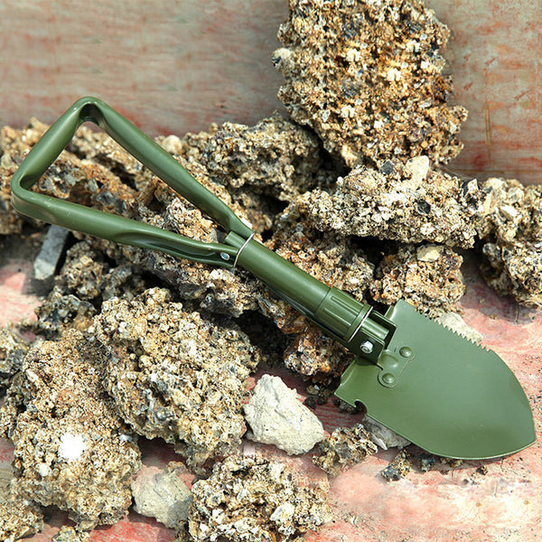 Military Foldable Camping Shovel Tool Steel Spade Garden Survival Emergency Tool