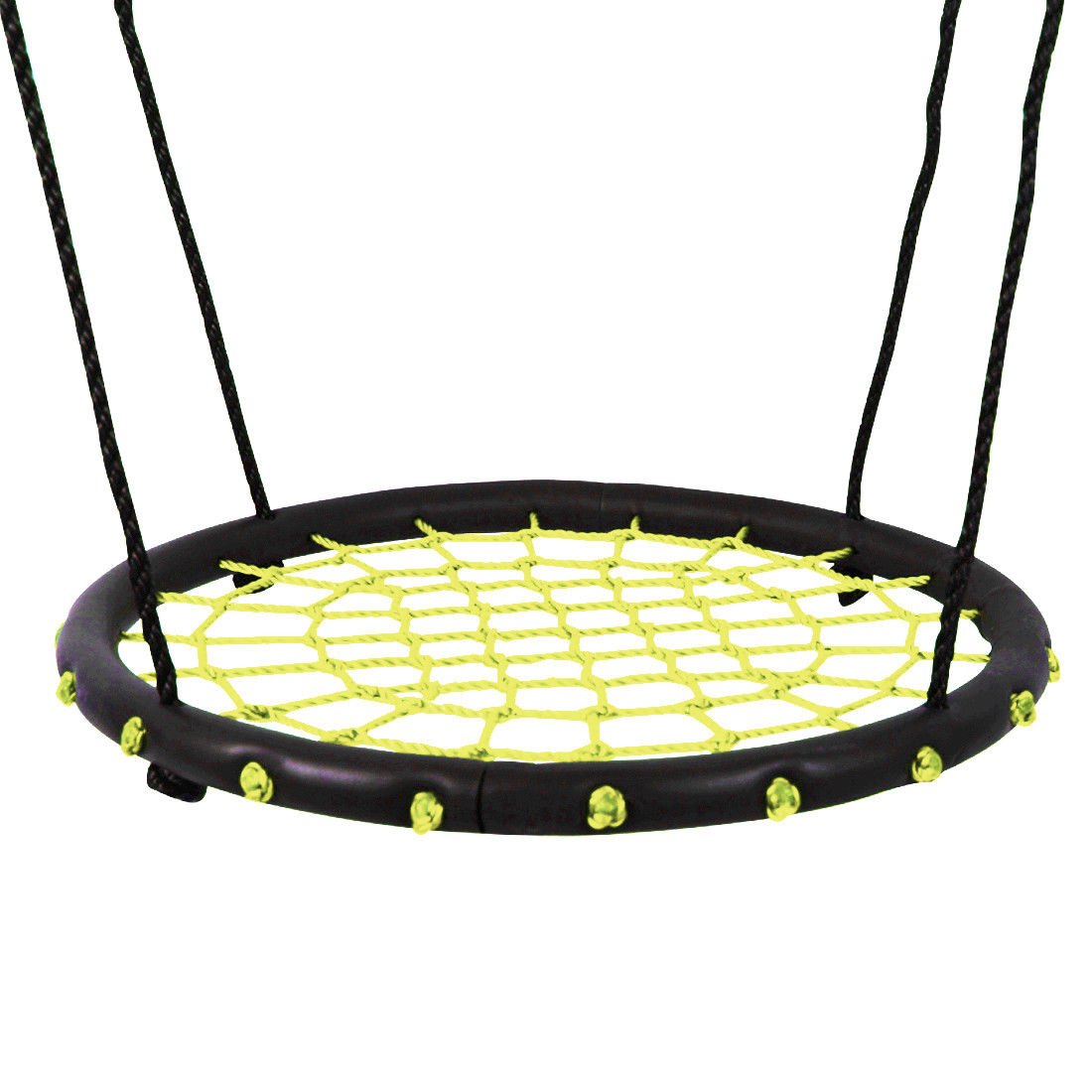 60 CM Kids Outdoor Round Hanging Rope Net Tree Swing Chair Children Patio Garden