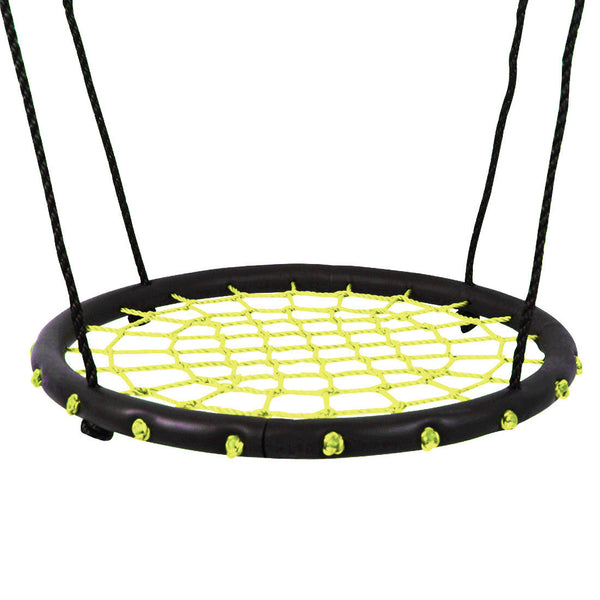 60 CM Kids Outdoor Round Hanging Rope Net Tree Swing Chair Children Patio Garden