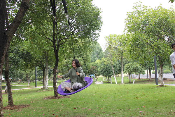 100cm Children Kids Nest Tree Saucer Swing Large Outdoor Yard Play Hanging Seat
