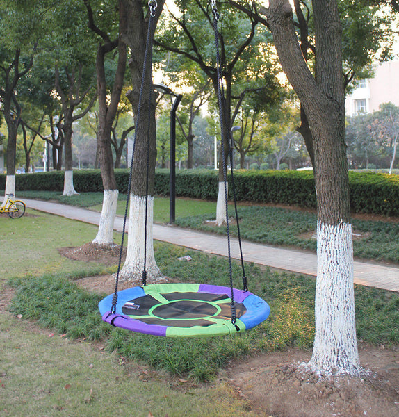 100cm Children Kids Nest Tree Saucer Swing Large Outdoor Yard Play Hanging Seat