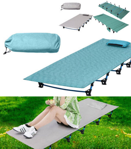 Ultralight Aluminium Alloy Camping Bed Beach Travel Folding Portable Cot Camp