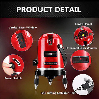 Automatic Cross Self Rotary Leveling 5 Point 4V1H Line Laser Level Stand Measure