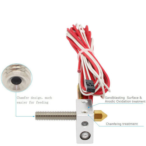 Assembled Extruder Part Hot End for 3D Printer Filament Direct Feed 12V Nozzle