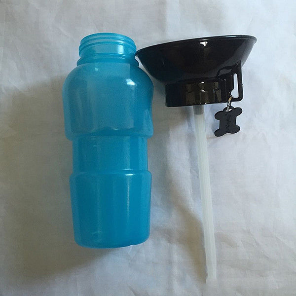 2 pieces Pet Dog Cat Portable Plastic Feeding Bowl Travel Water Bottle Dispenser Feeder