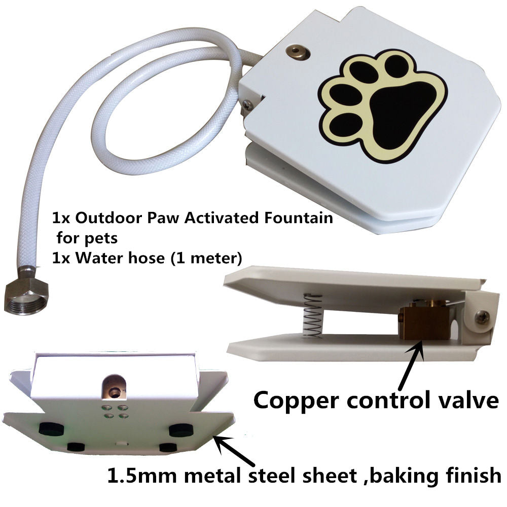 Water Fountain Dog Sprinkler Dispenser Paw Activated for pets