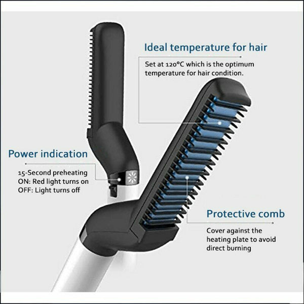 New Electric Comb Brush Curling Hair Straightener For Men Style Hair Hairstyling