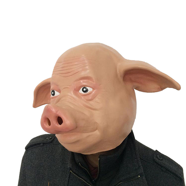 Latex Pig Mask Party Halloween Costume Full Face Animal Head Masquerade Prop