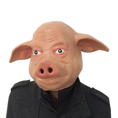 Latex Pig Mask Party Halloween Costume Full Face Animal Head Masquerade Prop