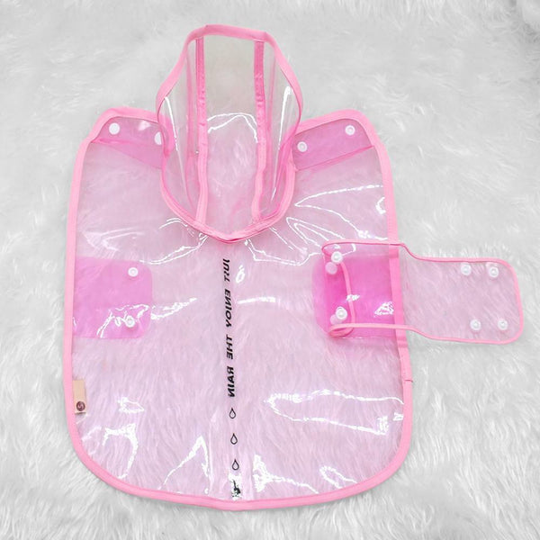 Dog Pet Cat Raincoat Lightweight Clothes Rain Raining Jacket Poncho Transparent