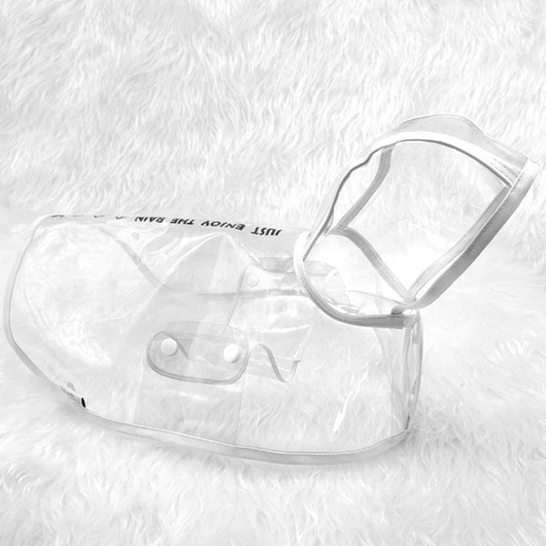 Dog Pet Cat Raincoat Lightweight Clothes Rain Raining Jacket Poncho Transparent