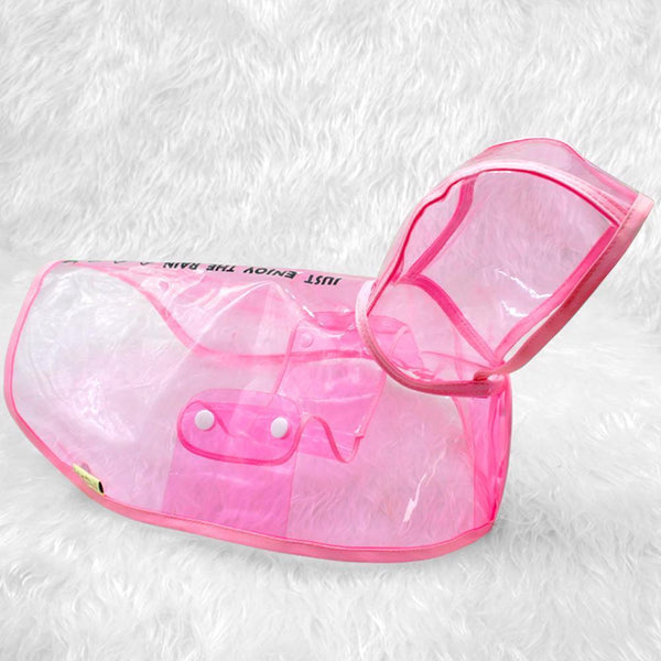 Dog Pet Cat Raincoat Lightweight Clothes Rain Raining Jacket Poncho Transparent