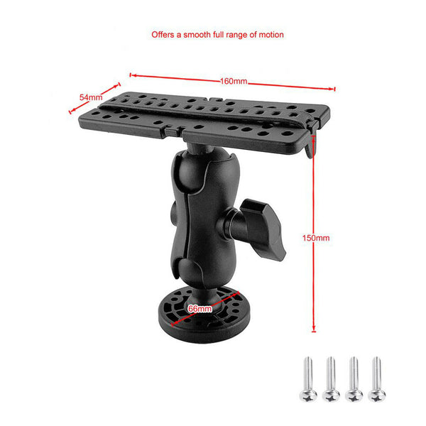 Marine Boat Kayak Fishfinder Fish finder Swivel Ball Mount Base Mounting Plate
