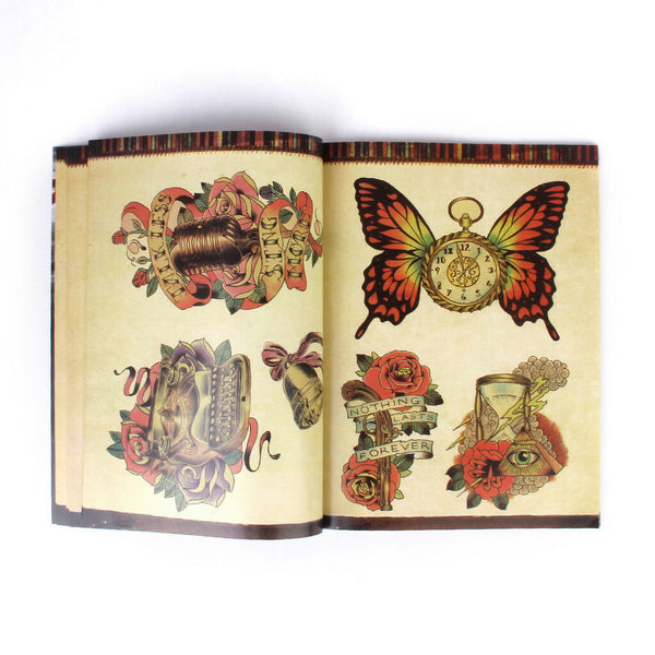 Popular Skull Rose Animal Flower Art Design Tattoo Flash Outline Sketch Book