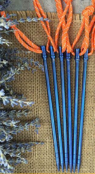 12X Titanium Tent Peg 165x5mm Spike Camp Stake Nail Self Defense Survival Tool