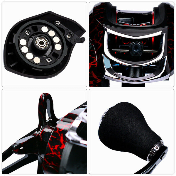 Fishing Fish Baitcasting Baitcaster Alloy Metal High Speed Reel 7.1:1 Gear Ratio