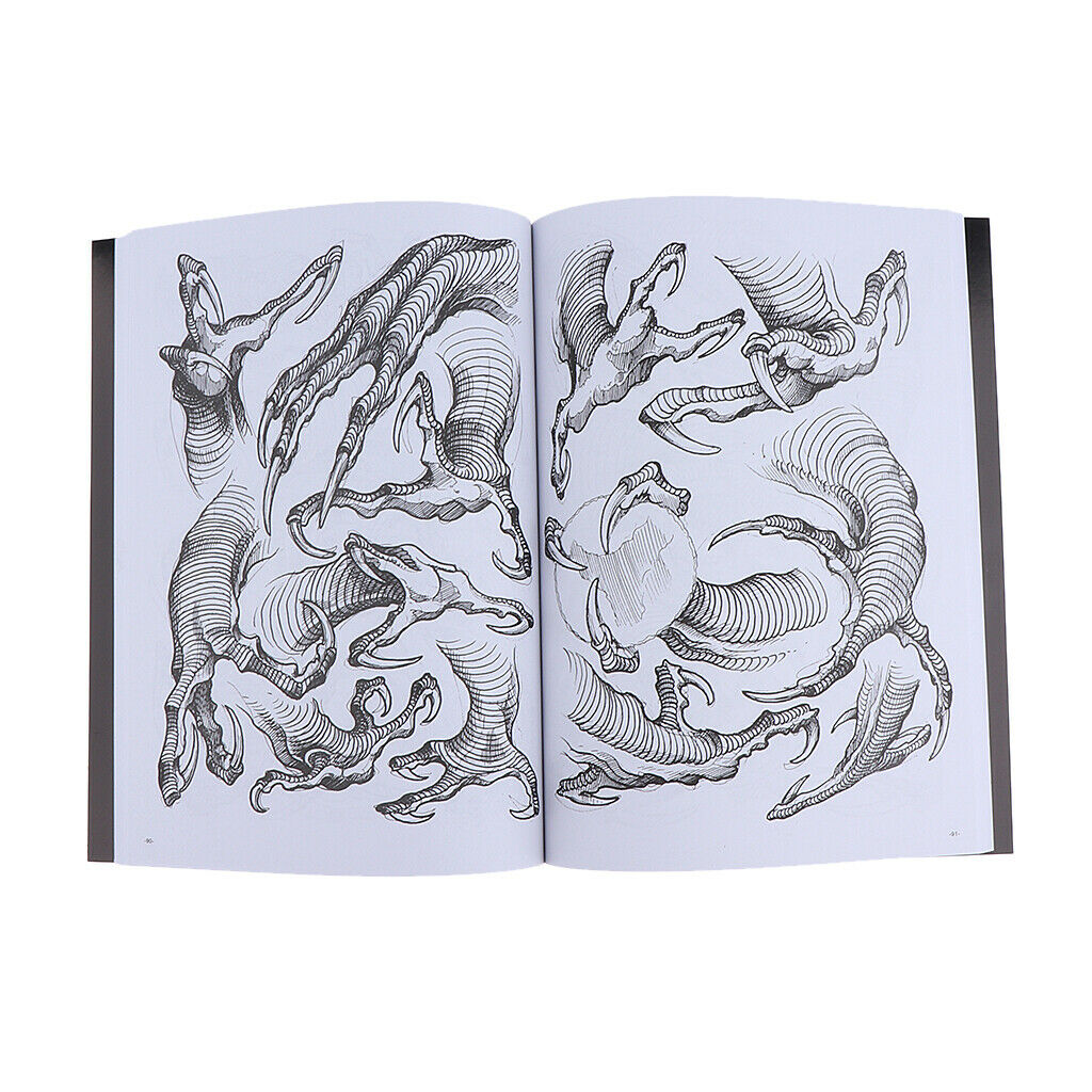 Dragon Claw Tattoo Flash Drawing Painting Art Design Manuscript Sketch Line Book