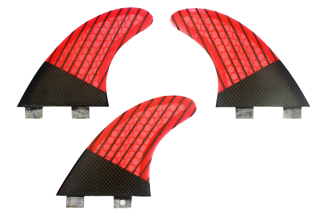 Surfboard Tri Fins FCS Fiberglass Honeycomb Stripe G5 Beach Sea Surfing Thruster