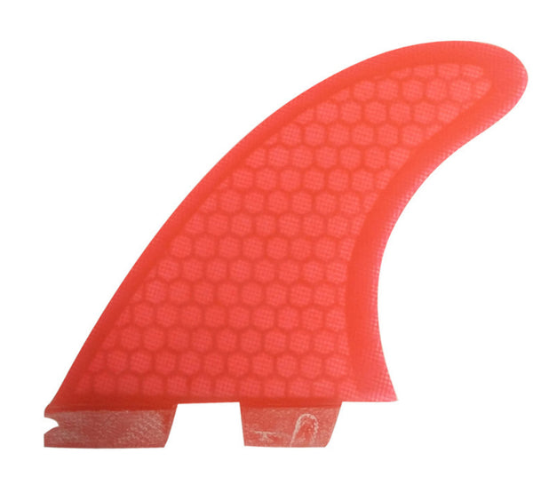 Surfboard Tri Fins FCS II Red Honeycomb Fiberglass G5 Core Sea Beach Surf Board